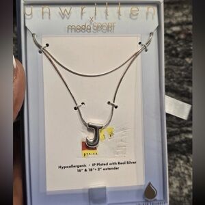 Unwritten Silver Letter J Name  Necklace Women New